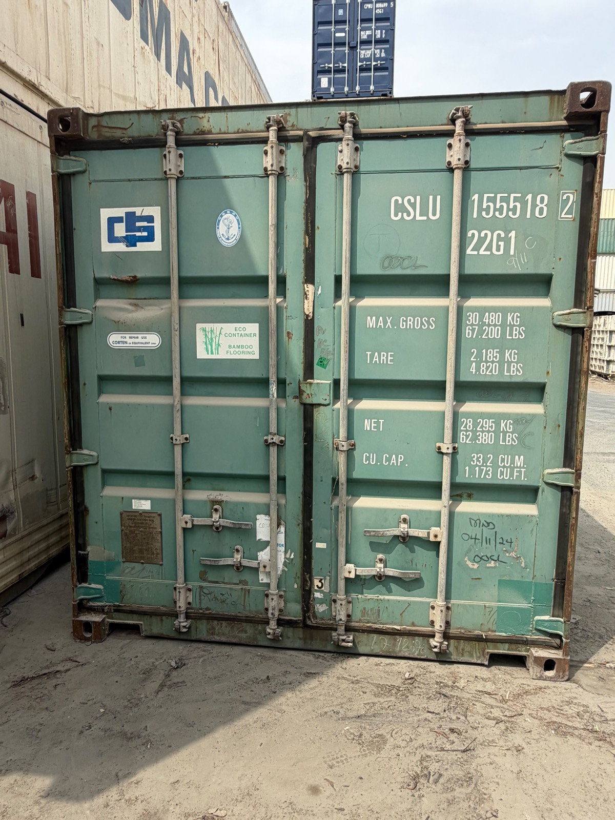 Shipping container in stock at our UAE yard, ready to buy